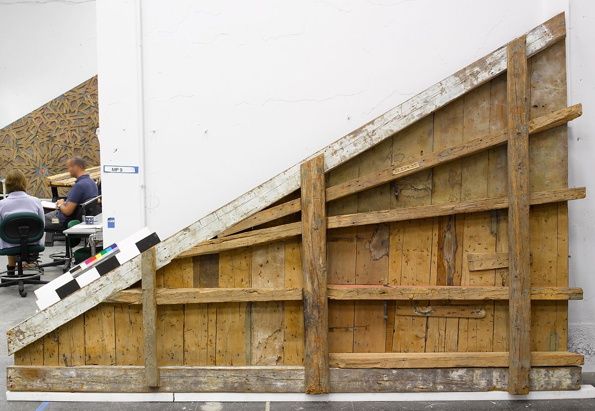Ceiling, Wood; carved, painted, and gilded