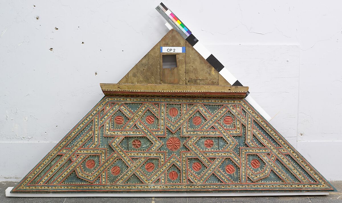 Ceiling, Wood; carved, painted, and gilded