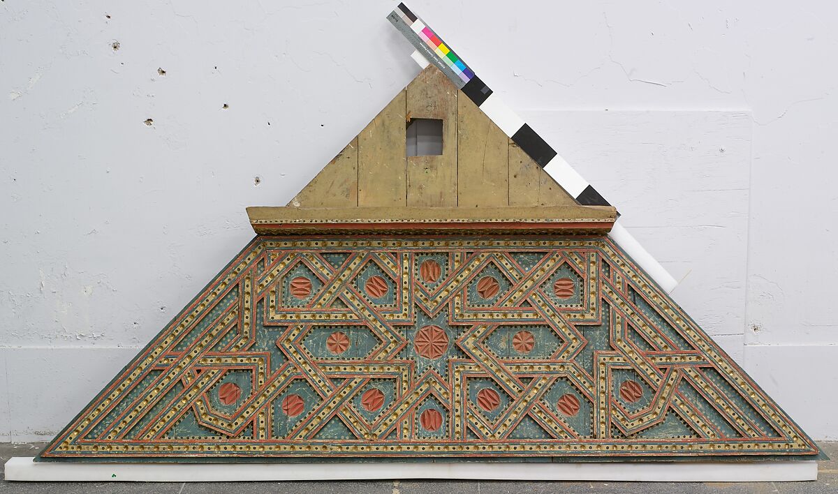 Ceiling, Wood; carved, painted, and gilded