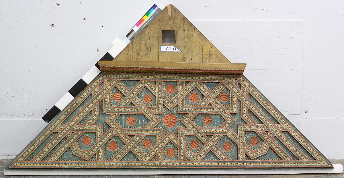 Ceiling, Wood; carved, painted, and gilded