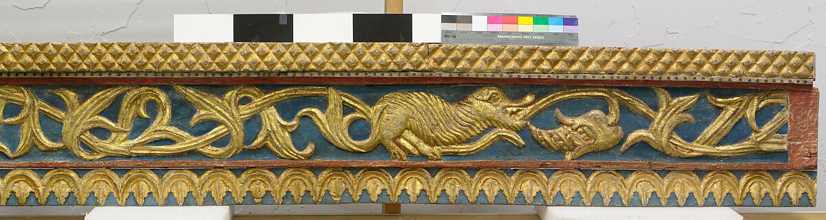 Ceiling, Wood; carved, painted, and gilded