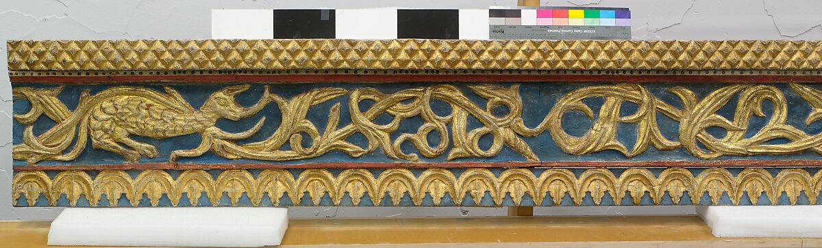 Ceiling, Wood; carved, painted, and gilded