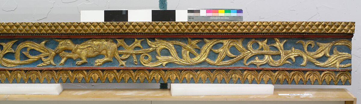 Ceiling, Wood; carved, painted, and gilded