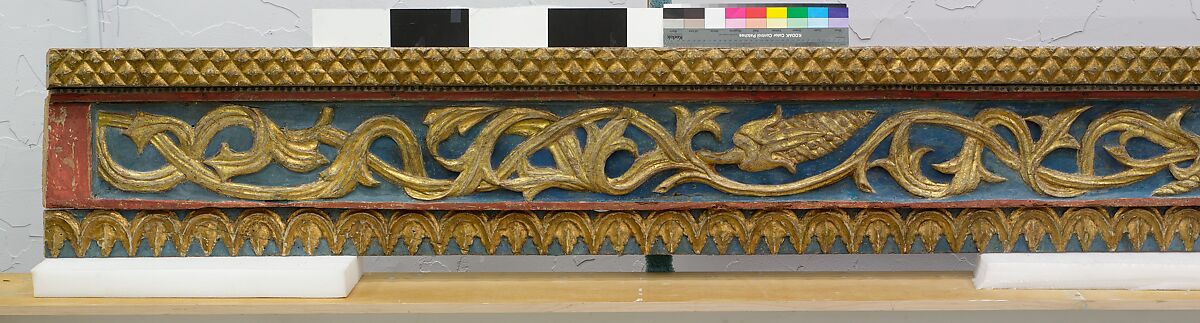 Ceiling, Wood; carved, painted, and gilded