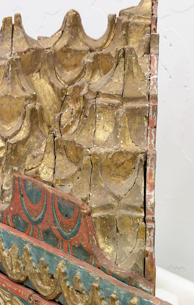 Ceiling, Wood; carved, painted, and gilded