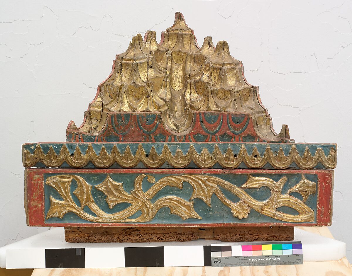 Ceiling, Wood; carved, painted, and gilded