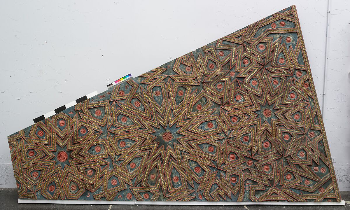 Ceiling, Wood; carved, painted, and gilded