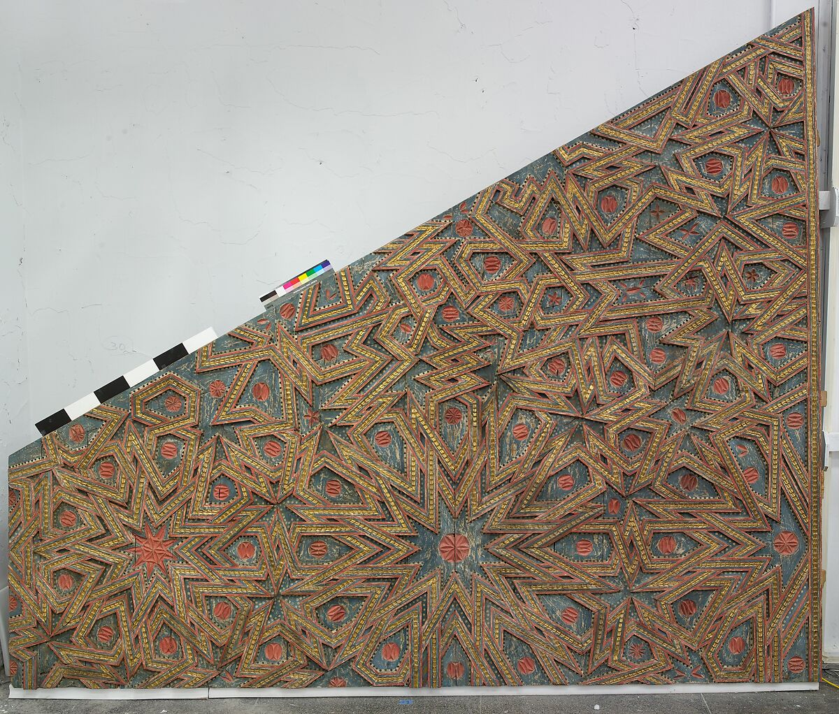 Ceiling, Wood; carved, painted, and gilded