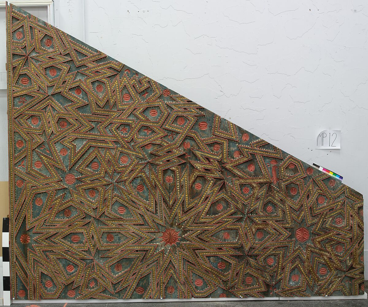 Ceiling, Wood; carved, painted, and gilded