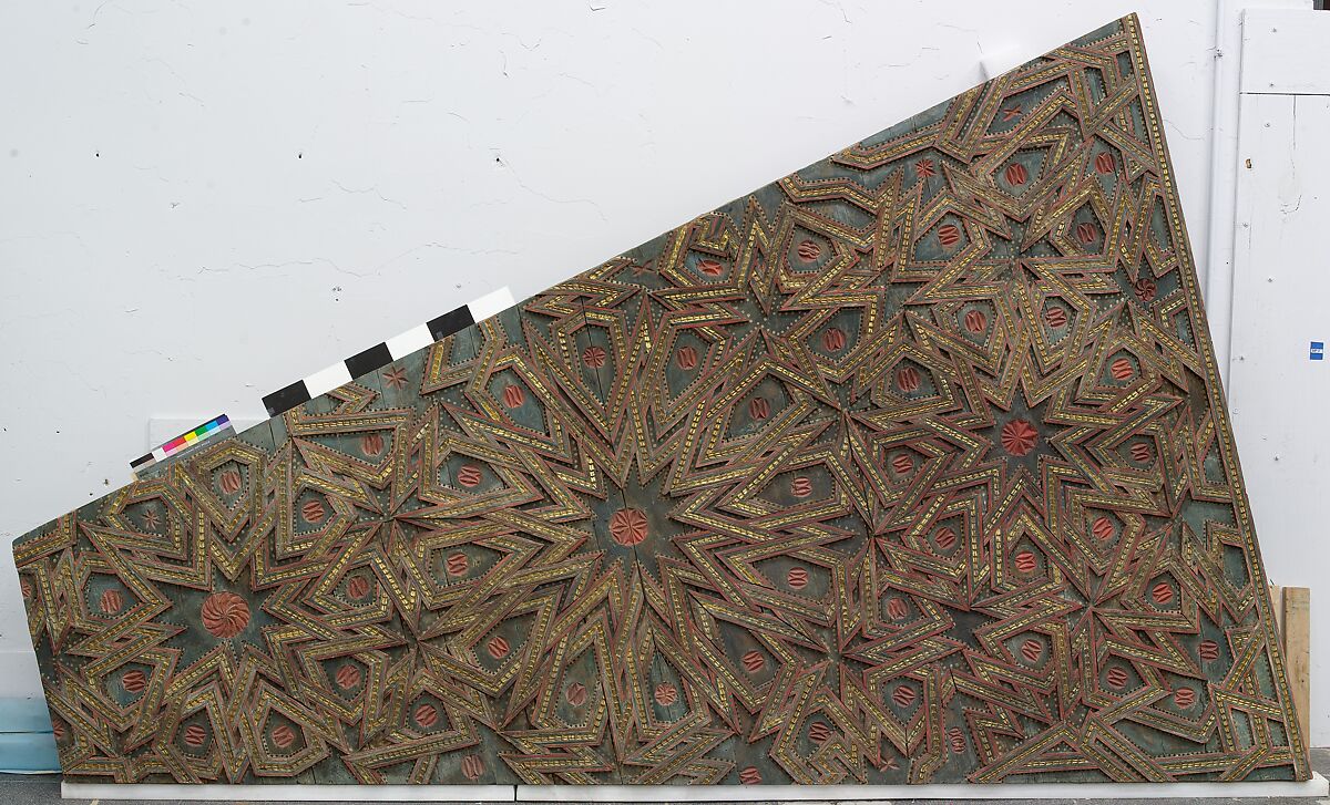 Ceiling, Wood; carved, painted, and gilded