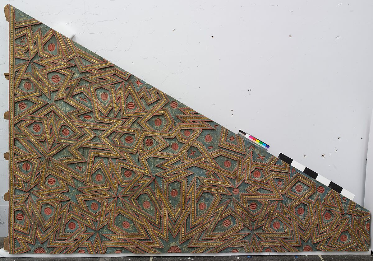 Ceiling, Wood; carved, painted, and gilded
