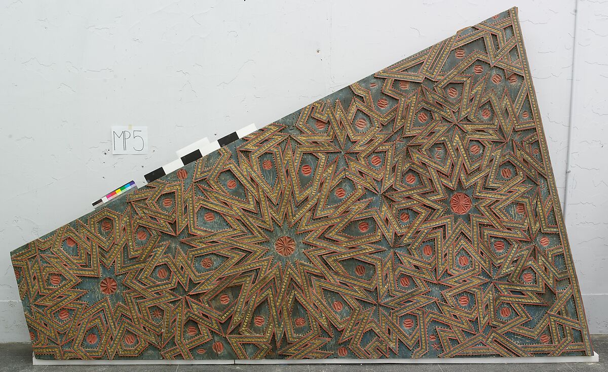 Ceiling, Wood; carved, painted, and gilded