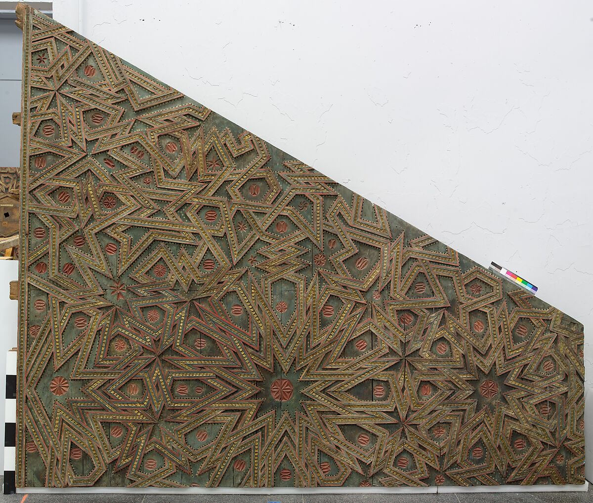 Ceiling, Wood; carved, painted, and gilded