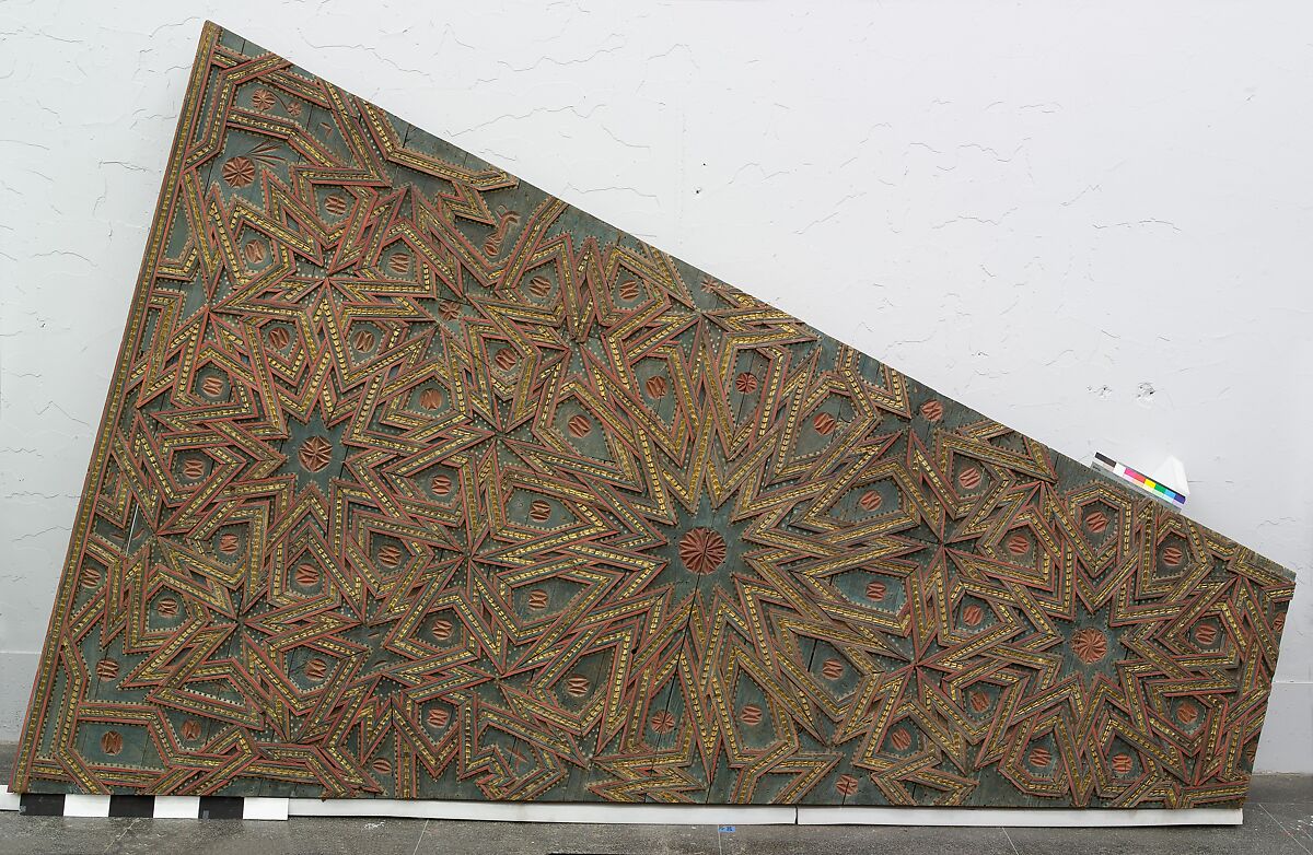 Ceiling, Wood; carved, painted, and gilded