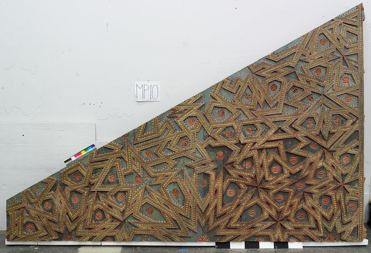 Ceiling, Wood; carved, painted, and gilded