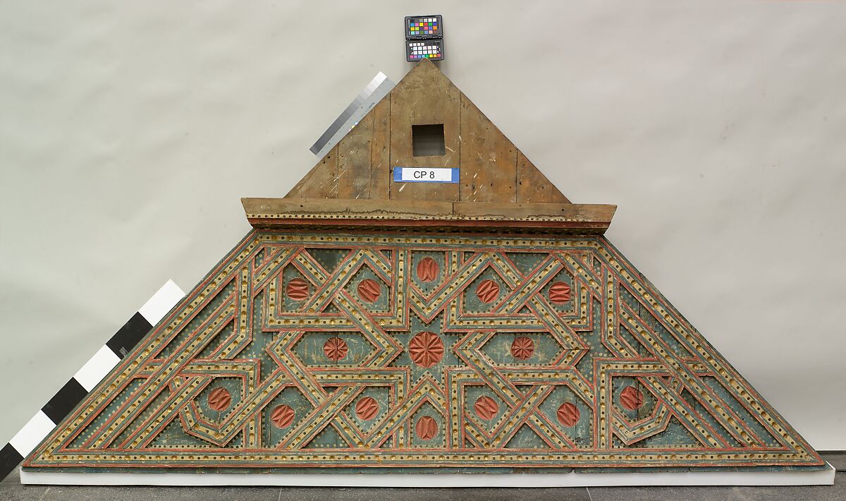 Ceiling, Wood; carved, painted, and gilded