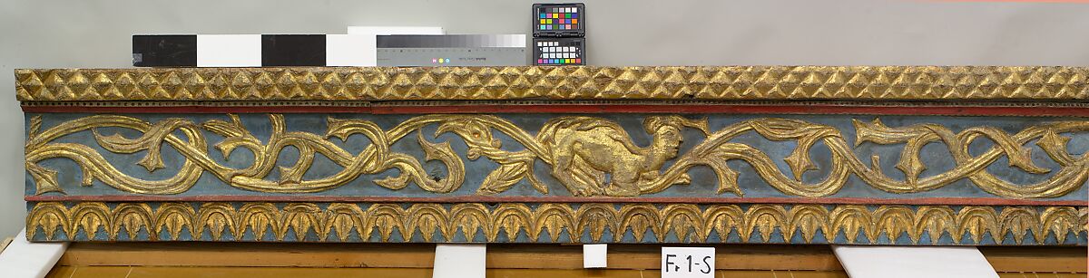 Ceiling, Wood; carved, painted, and gilded