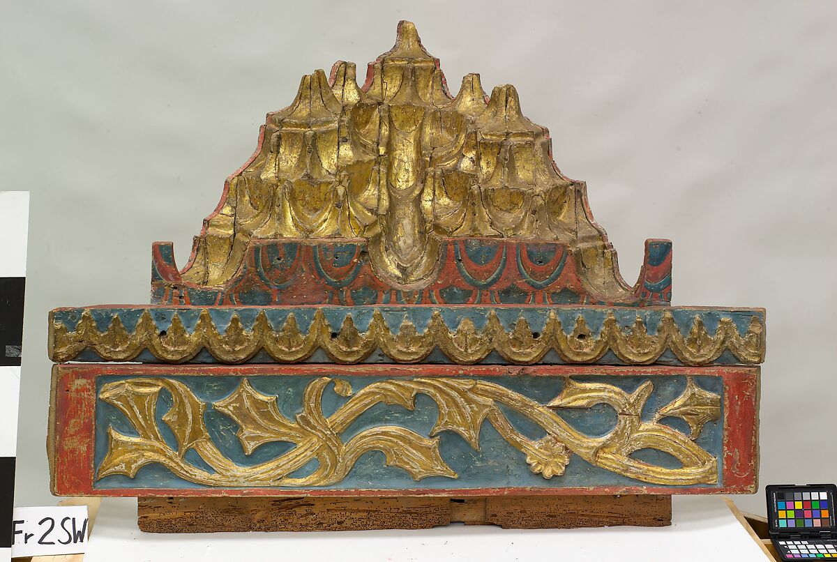 Ceiling, Wood; carved, painted, and gilded