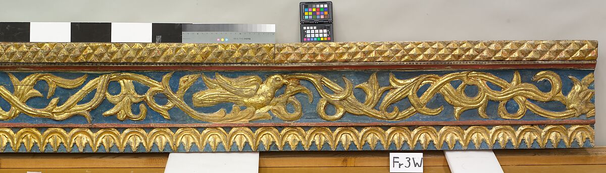 Ceiling, Wood; carved, painted, and gilded