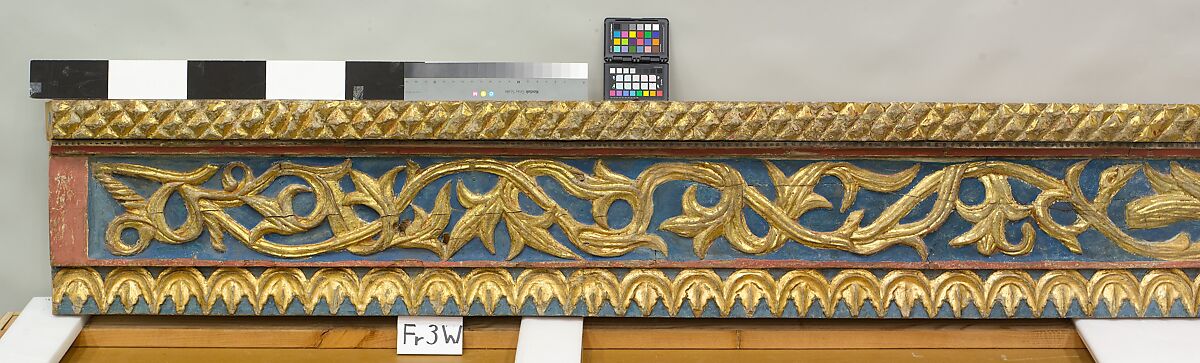 Ceiling, Wood; carved, painted, and gilded