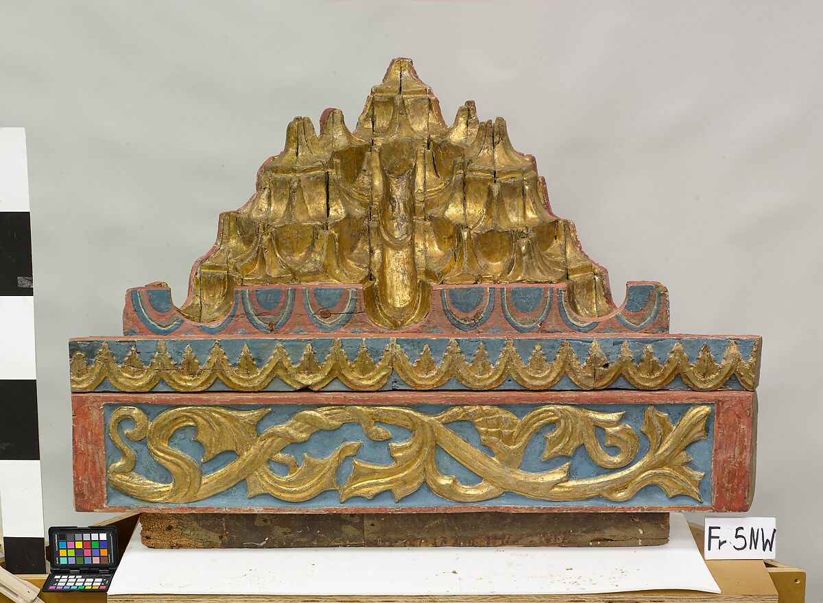 Ceiling, Wood; carved, painted, and gilded