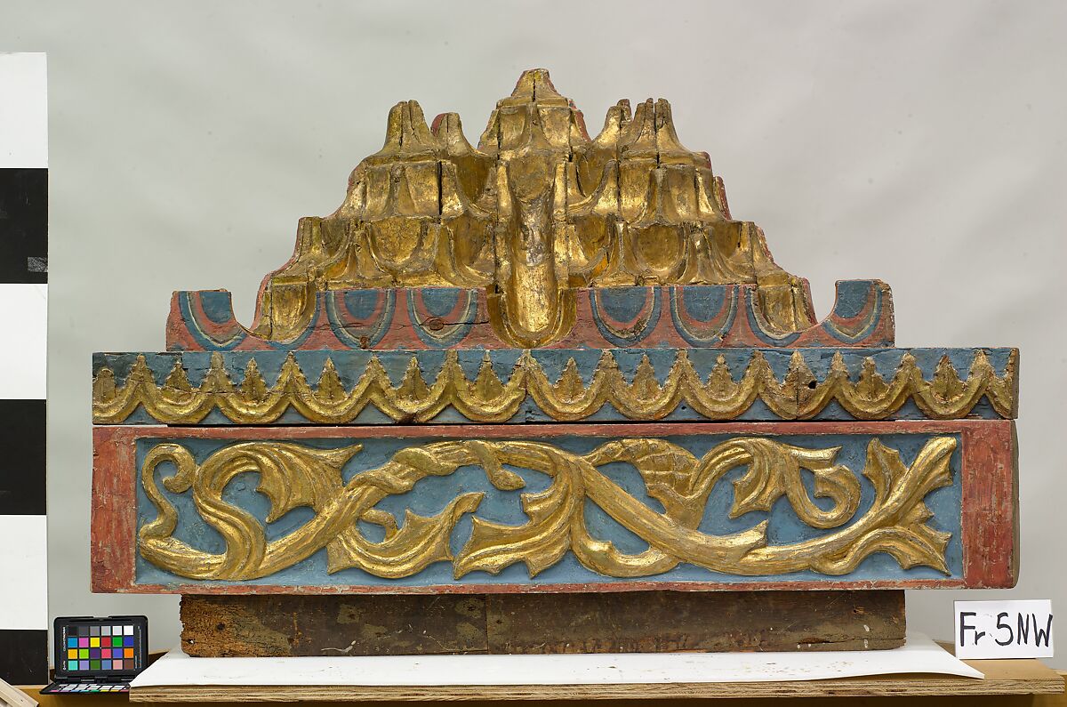 Ceiling, Wood; carved, painted, and gilded