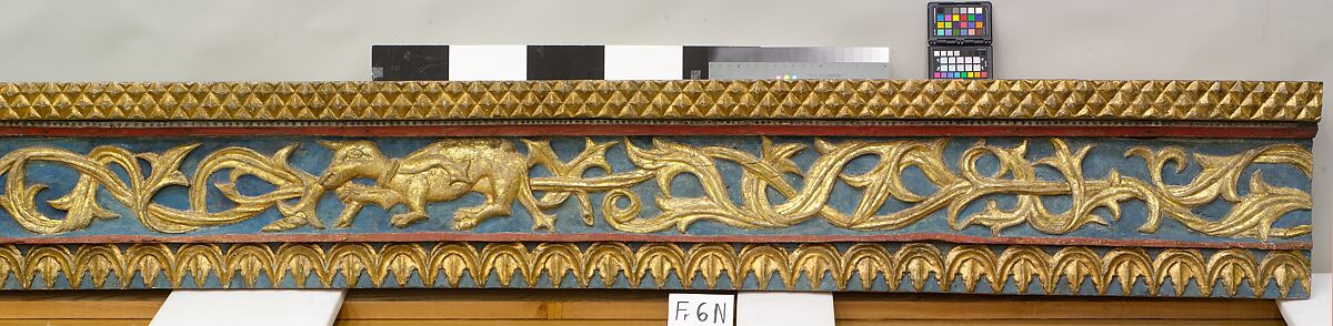 Ceiling, Wood; carved, painted, and gilded