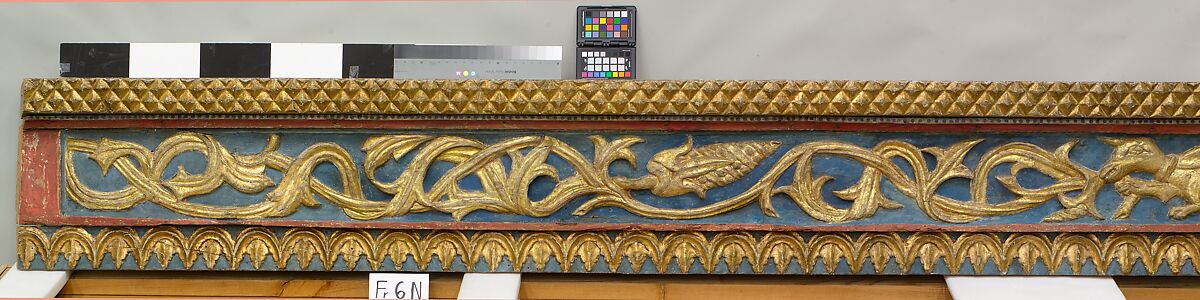 Ceiling, Wood; carved, painted, and gilded