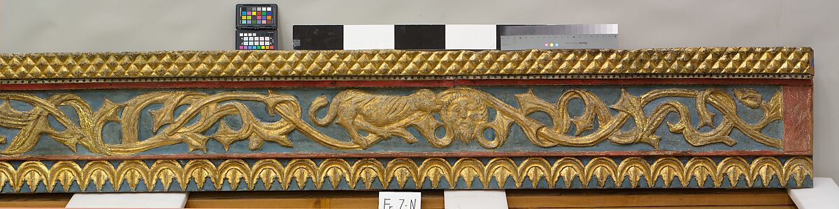 Ceiling, Wood; carved, painted, and gilded