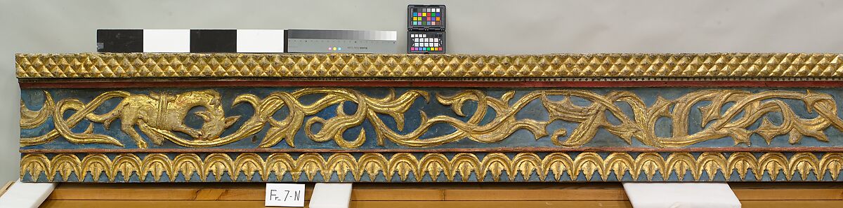Ceiling, Wood; carved, painted, and gilded