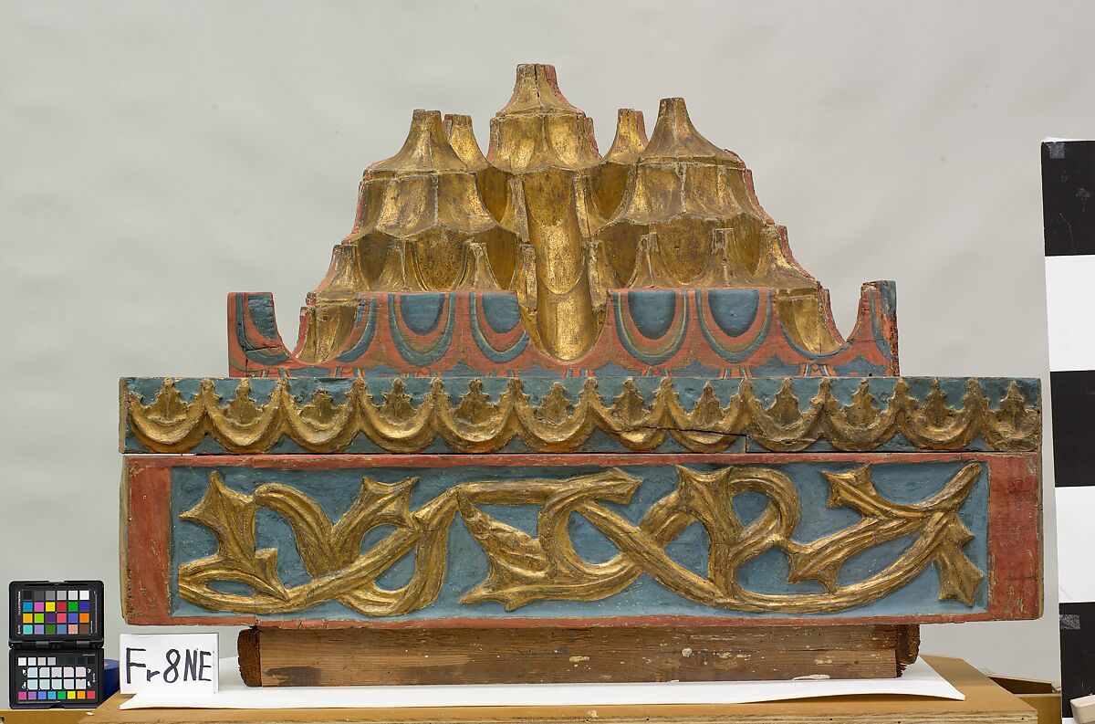 Ceiling, Wood; carved, painted, and gilded