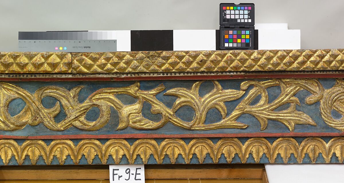 Ceiling, Wood; carved, painted, and gilded