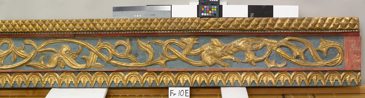 Ceiling, Wood; carved, painted, and gilded