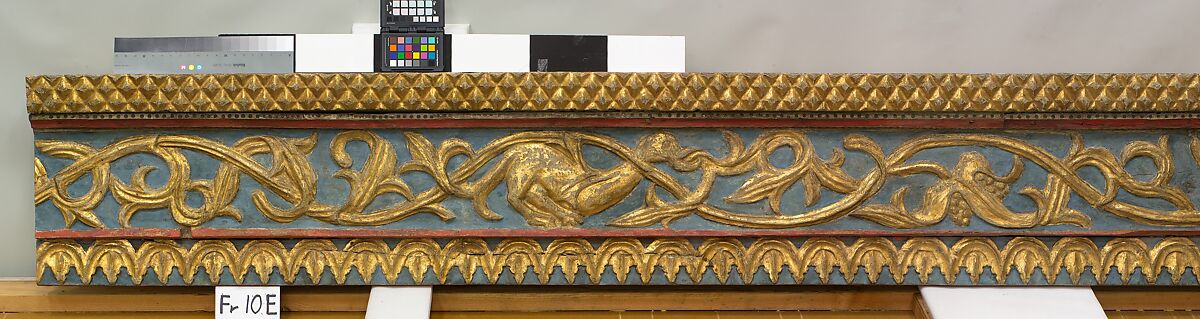 Ceiling, Wood; carved, painted, and gilded