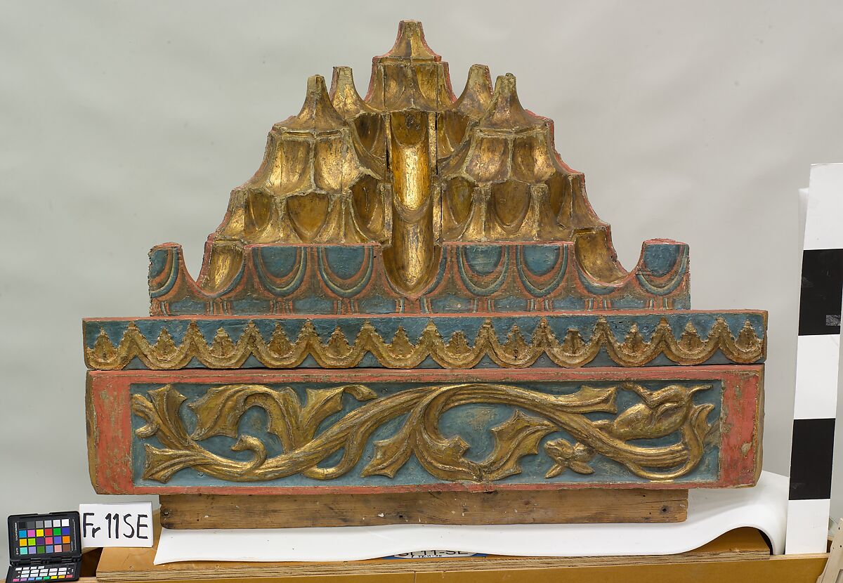Ceiling, Wood; carved, painted, and gilded