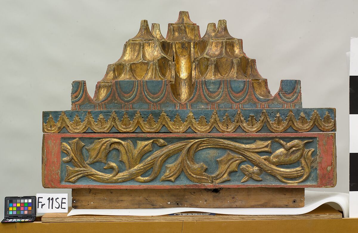 Ceiling, Wood; carved, painted, and gilded