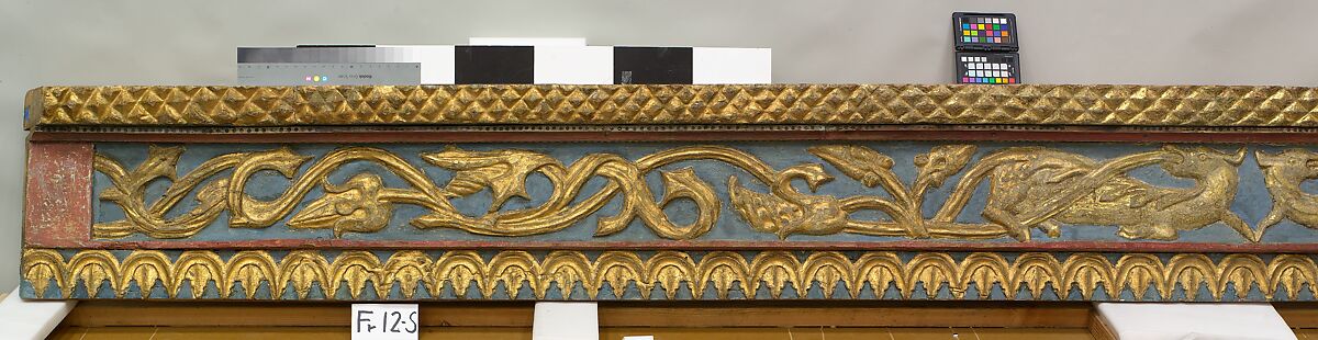 Ceiling, Wood; carved, painted, and gilded