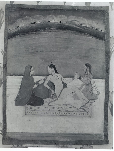 Toilette of a Lady, Opaque watercolor and gold on paper