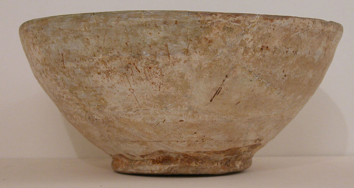 Bowl, Earthenware; glazed and incised
