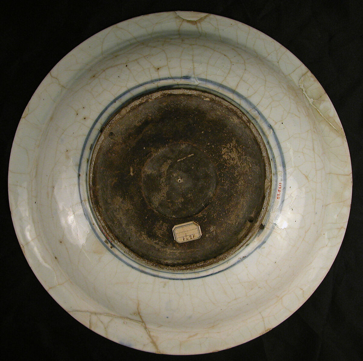 Dish with a Portrait of a Man, Stonepaste; painted in blue under transparent glaze (Kubachi ware)