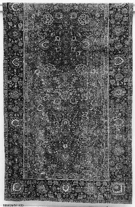Carpet, Wool (warp, weft and pile); asymmetrically knotted pile 