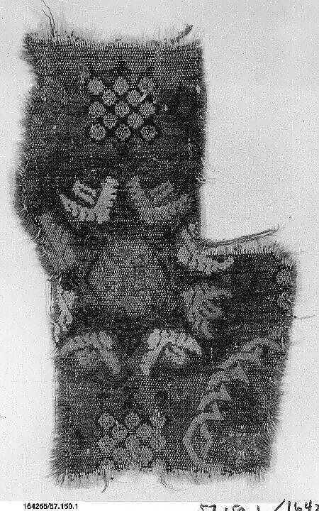 Carpet Fragment, Wool (warp, weft and pile); single-warp (Spanish) knotted pile