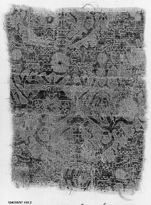 Carpet Fragment, Wool (warp, weft and pile); single-warp (Spanish) knotted pile