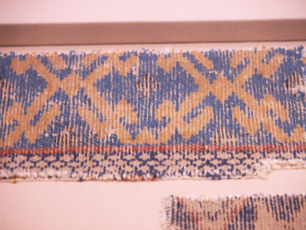 Joined Carpet Fragments, Wool (warp, weft and pile); single-warp (Spanish) knotted pile