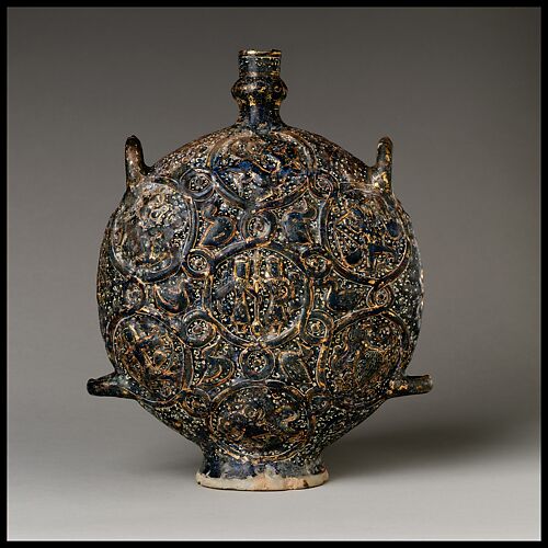 Flask with Zodiac Medallions