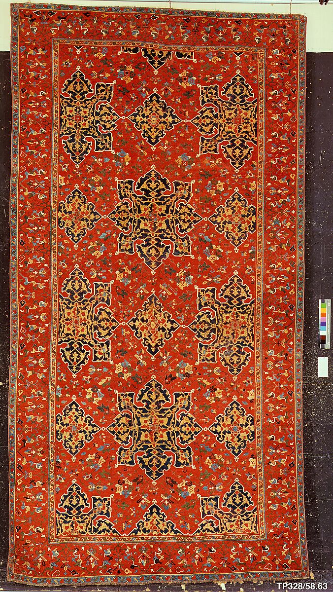 'Star Ushak' Carpet, Wool (warp, weft, and pile); symmetrically knotted pile