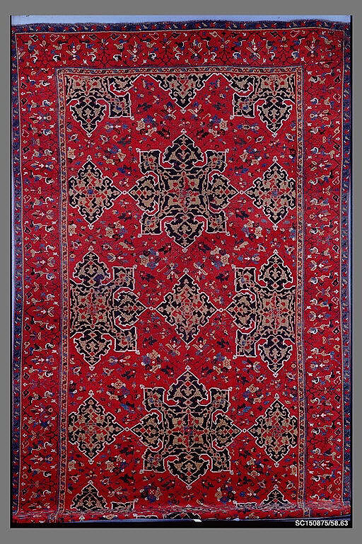'Star Ushak' Carpet, Wool (warp, weft, and pile); symmetrically knotted pile