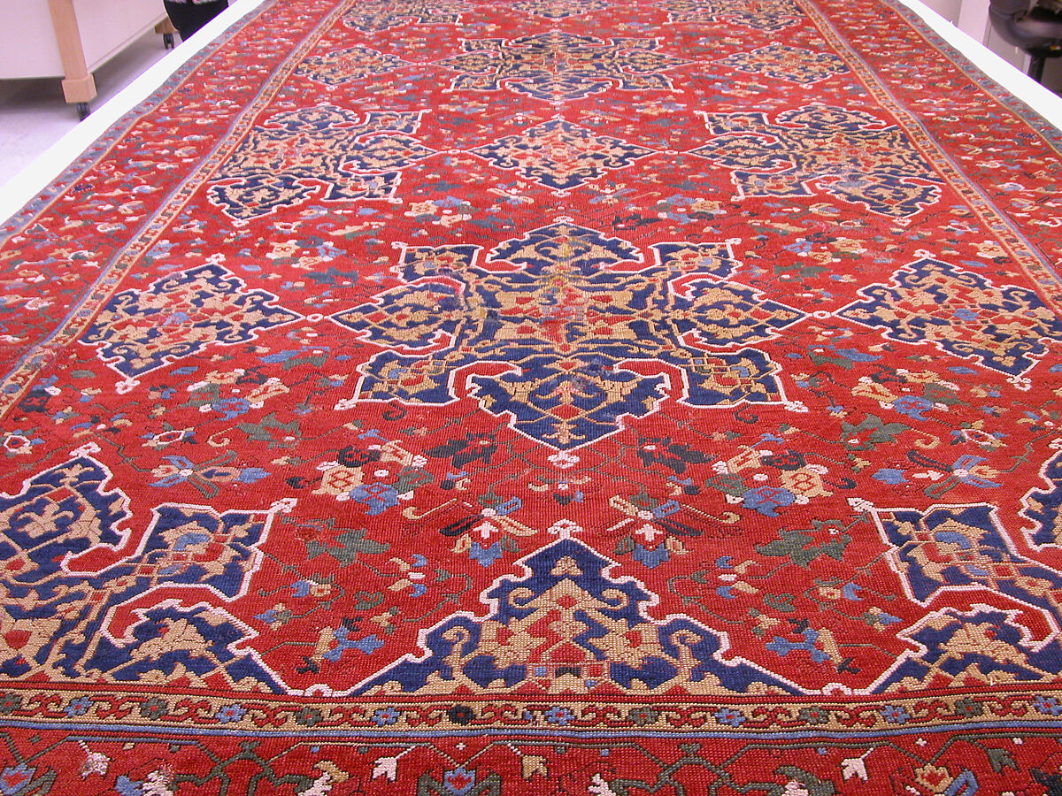 'Star Ushak' Carpet, Wool (warp, weft, and pile); symmetrically knotted pile