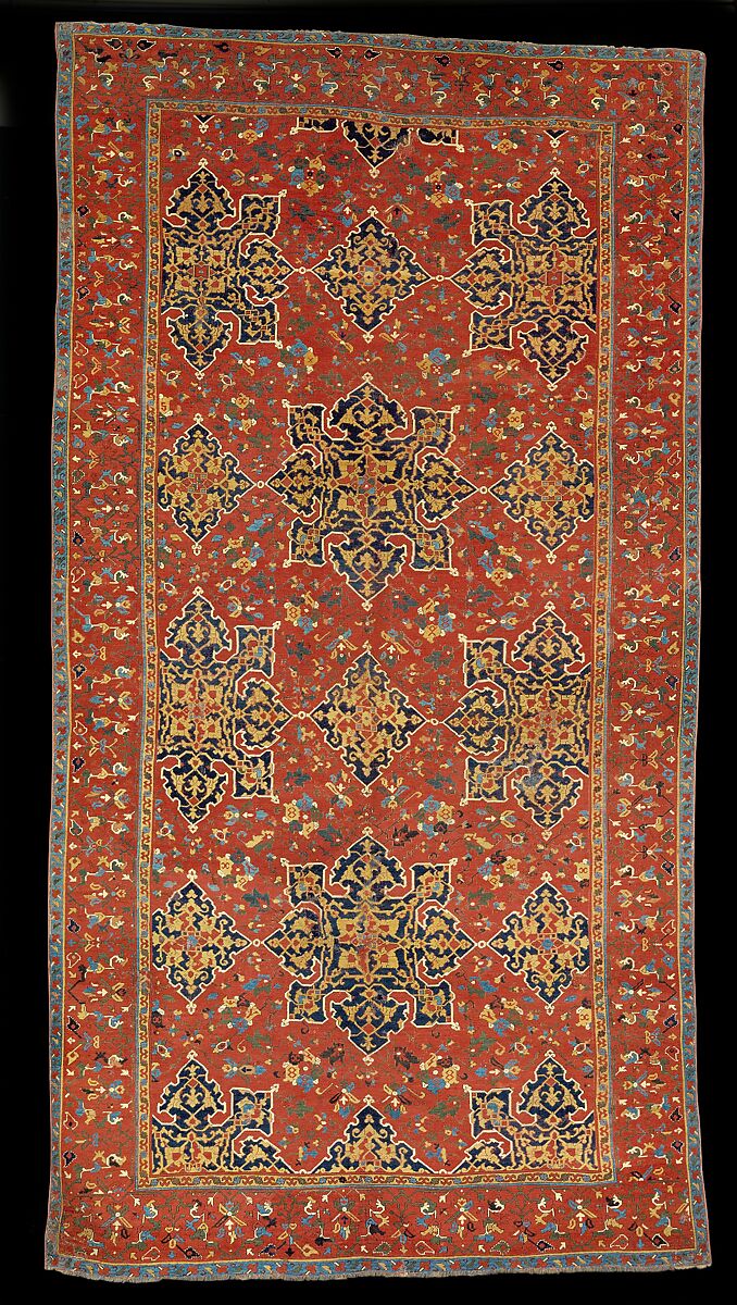 'Star Ushak' Carpet, Wool (warp, weft, and pile); symmetrically knotted pile
