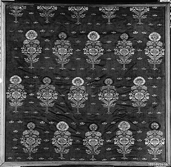 Floral Brocade, Silk, metal wrapped thread; lampas